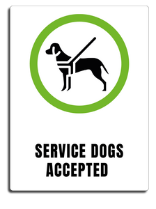 Chiens d'assistance accepté