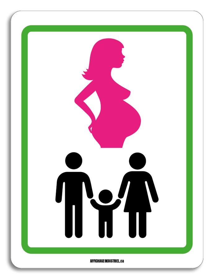 Stationnement femme enceinte/jeune famille - pictogramme