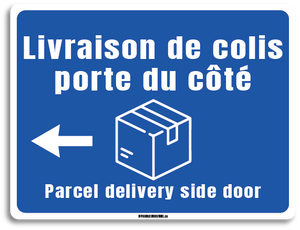 Livraison de colis - porte du côté gauche