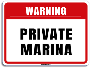 Attention marina privée