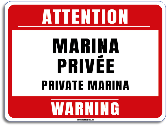 Attention marina privée