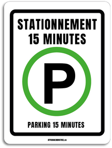 Stationnement 15 minutes