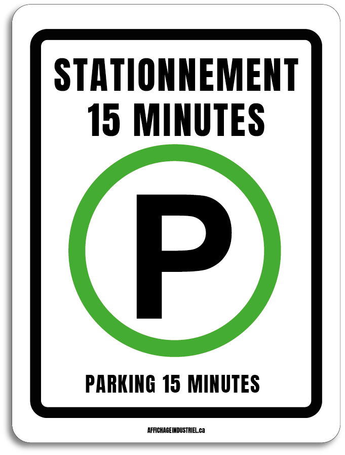 Stationnement 15 minutes