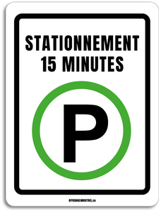 Stationnement 15 minutes