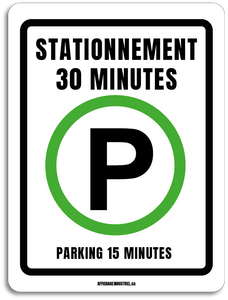 Stationnement 30 minutes