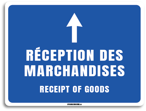 Réception des marchandises- Avec flèche en haut