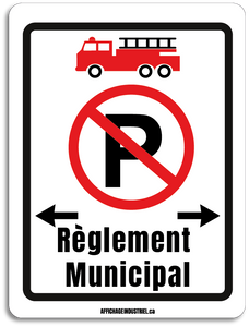 Règlement municipal - Camion de pompier