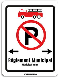 Règlement municipal - Camion de pompier