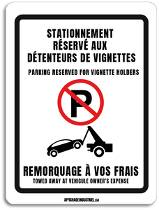 Stationnement réservé aux détendeurs de vignettes