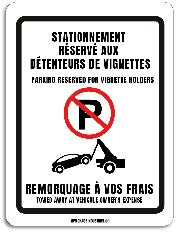 Stationnement réservé aux détendeurs de vignettes