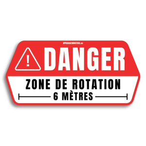 Danger - Zone de rotation