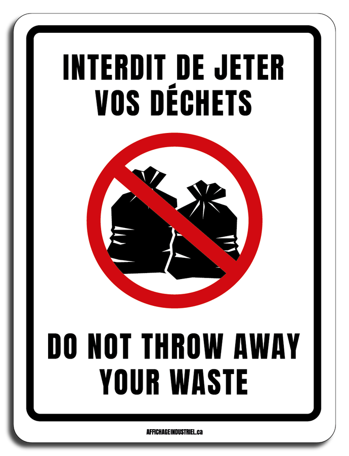 Interdit de jeter vos déchets