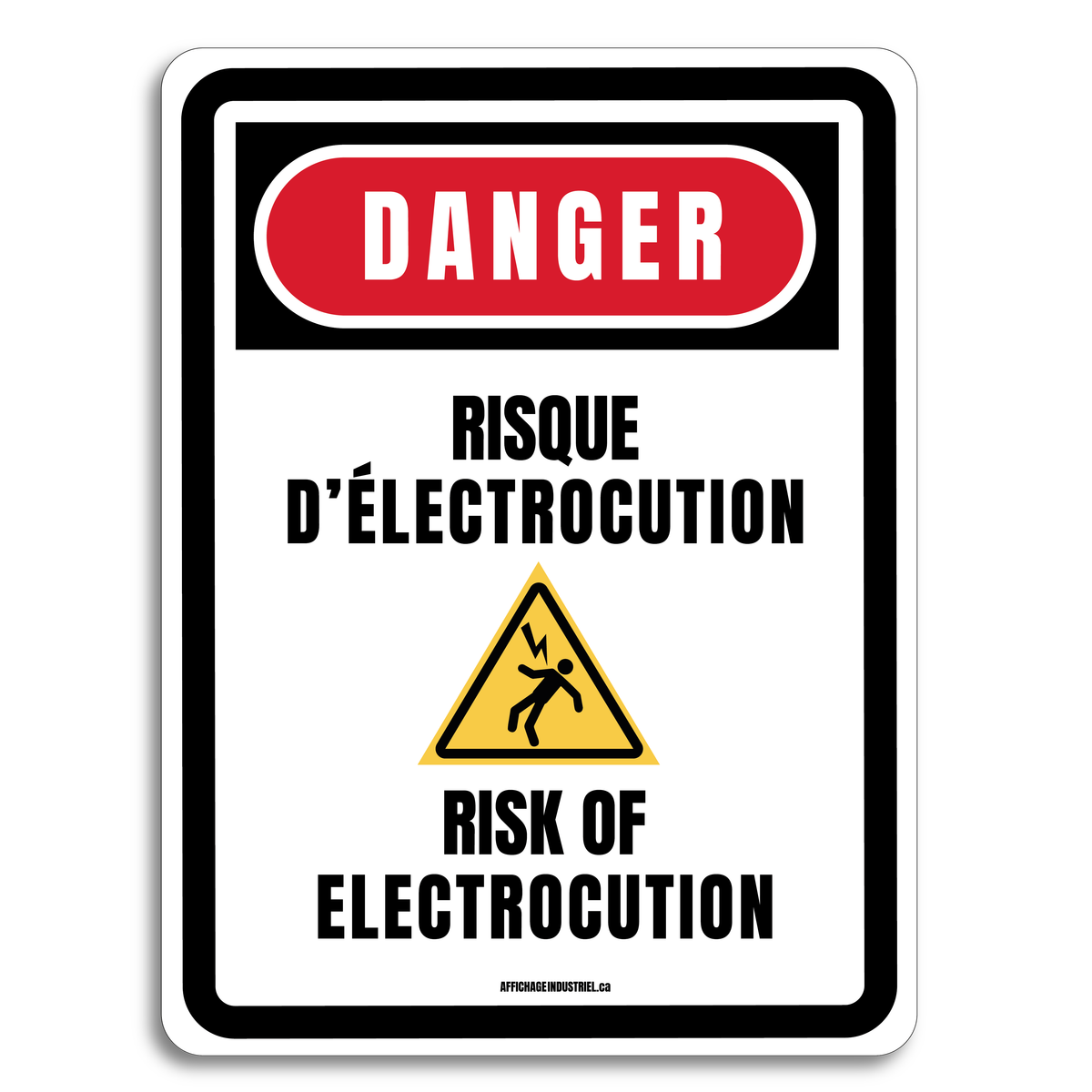 Danger Risque d'électrocution – AFFICHAGEINDUSTRIEL.ca
