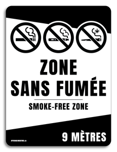 Smoke-free area 9 "x12"