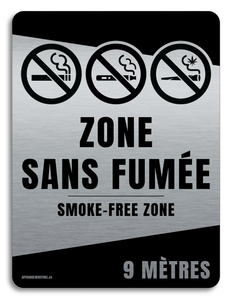 Smoke-free area 9 "x12"
